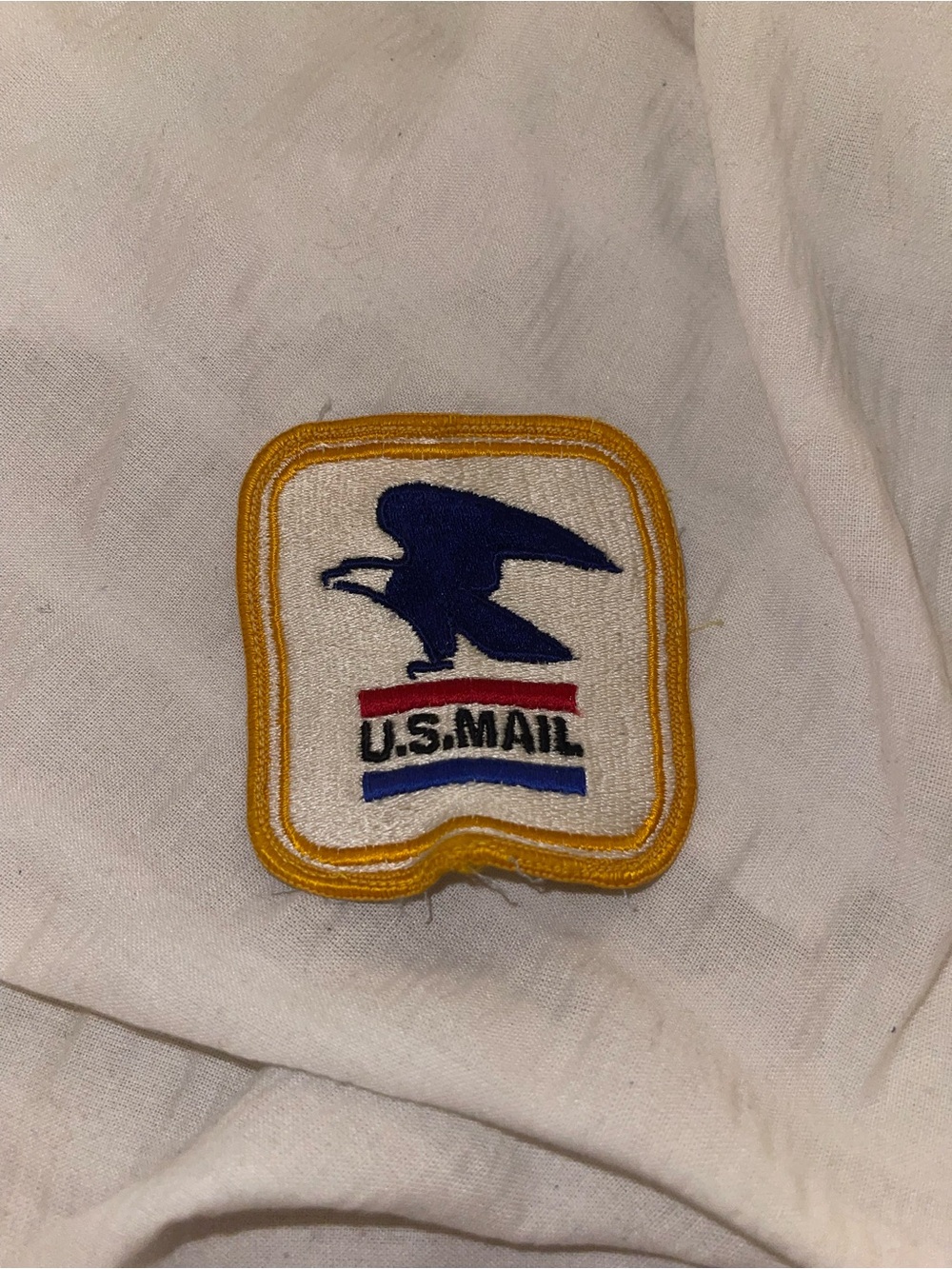 U.S. Mail Eagle Embroidered Patch - White, Gold, Black, Red, Blue USPS